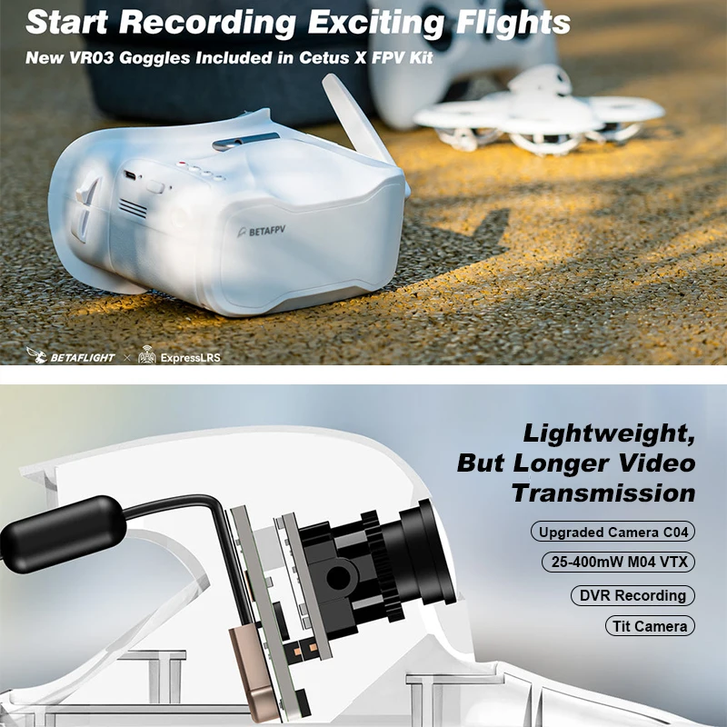 Cetus X FPV Kit Remote Radio T - Drone Racing Goggles 评论和价格